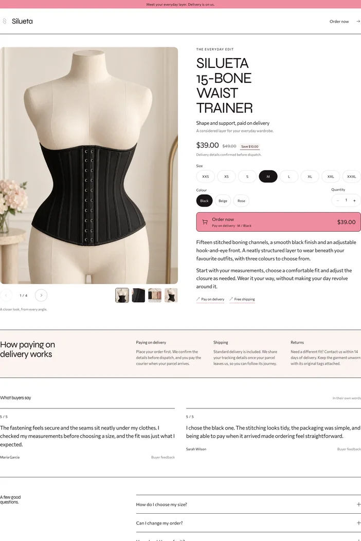 Cash on Delivery · Shapewear