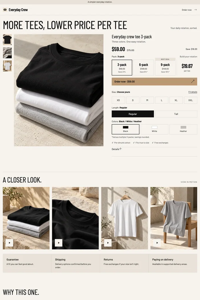 Tee Multipack
